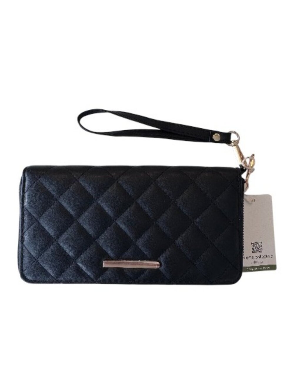 Ardene diamond quilted wallet black women's one size NWT